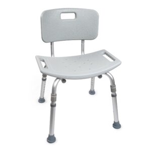 Bath Bench McKesson Without Arms Aluminum Frame Removable Backrest 19-1/4 Inch Seat Width 300 lbs. Weight Capacity, 146-12202KD-1