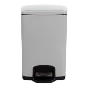 Trash Can McKesson 20 Quart / 5 gal. White Metal Square